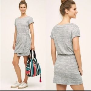 Maeve Gray Cotton Wrap Dress